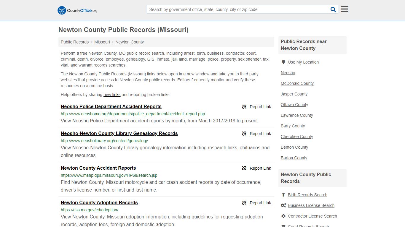 Public Records - Newton County, MO (Business, Criminal ...